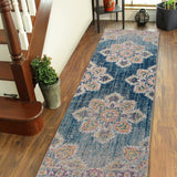 10' x 14' Beige Medallion Power Loom Area Rug With Fringe