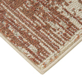 2' x 3' Sand Geometric Power Loom Area Rug With Fringe