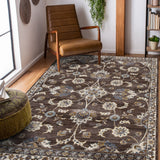 9' x 12' Sand Geometric Power Loom Area Rug With Fringe