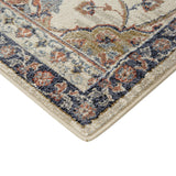 2' x 3' Ivory Floral Power Loom Area Rug