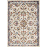 5' x 7' Ivory Floral Power Loom Area Rug