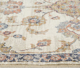 5' x 7' Ivory Floral Power Loom Area Rug