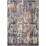 6' x 9' Blue Abstract Power Loom Area Rug