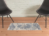 2' x 3' Gray Abstract Power Loom Area Rug