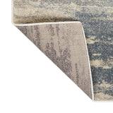 10' Gray Abstract Power Loom Runner Rug