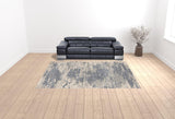 9' x 12' Gray Abstract Power Loom Area Rug