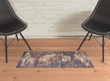 2' x 3' Rust Abstract Power Loom Area Rug