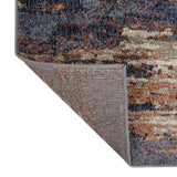 5' x 7' Rust Abstract Power Loom Area Rug