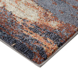 6' x 9' Rust Abstract Power Loom Area Rug