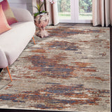 2' x 3' Beige Abstract Power Loom Area Rug