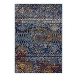 5' x 8' Blue and Yellow Southwestern Power Loom Area Rug