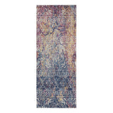 6' Blue and Yellow Southwestern Power Loom Runner Rug