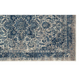 6' Blue and Beige Oriental Power Loom Runner Rug