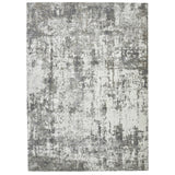 2' x 3' Gray and Ivory Abstract Power Loom Area Rug