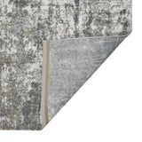 2' x 3' Gray and Ivory Abstract Power Loom Area Rug