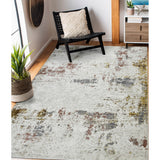 8' x 10' Gray and Ivory Abstract Power Loom Area Rug