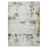 2' x 3' Red and Ivory Abstract Power Loom Area Rug