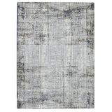 2' x 3' Gray and Gold Abstract Power Loom Area Rug