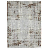 8' x 10' Gray and Red Abstract Power Loom Area Rug