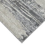 2' x 3' Blue and Gray Abstract Power Loom Area Rug