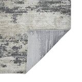 2' x 3' Blue and Gray Abstract Power Loom Area Rug