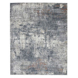 10' x 14' Gray and Ivory Abstract Power Loom Area Rug