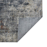 10' x 14' Gray and Ivory Abstract Power Loom Area Rug