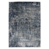 5' x 8' Gray and Orange Abstract Power Loom Area Rug