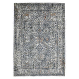 2' x 3' Gray and Ivory Oriental Power Loom Area Rug