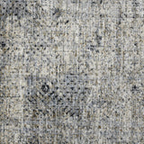 2' x 3' Gray and Ivory Abstract Power Loom Area Rug