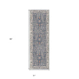 2' x 3' Gray and Brown Oriental Power Loom Area Rug