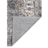 5' x 8' Gray and Brown Oriental Power Loom Area Rug