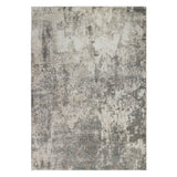 2' x 3' Gray and Beige Abstract Power Loom Area Rug