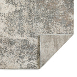 9' x 12' Gray and Beige Abstract Power Loom Area Rug