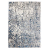 9' x 12' Blue and Gray Abstract Power Loom Area Rug