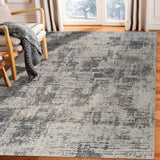 8' x 10' Blue and Gray Abstract Power Loom Area Rug