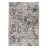 2' x 3' Gray and Beige Abstract Power Loom Area Rug