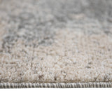 9' x 12' Gray and Beige Abstract Power Loom Area Rug