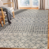 2' x 3' Gray and Ivory Geometric Shag Area Rug