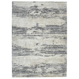 9' x 12' Gray and Blue Abstract Power Loom Area Rug