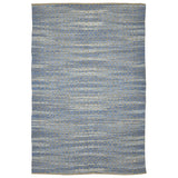 8' x 10' Blue and Brown Geometric Flatweave Handmade Area Rug