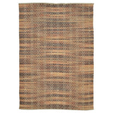 5' x 8' Brown and Red Geometric Flatweave Handmade Area Rug