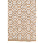 5' x 8' White and Natural Geometric Flatweave Handmade Area Rug