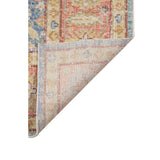 2' x 3' Blue and Pink Oriental Power Loom Distressed Area Rug