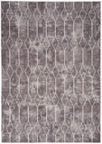 8' x 10' Brown and Ivory Geometric Power Loom Washable Area Rug