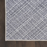 8' x 10' Gray and Ivory Abstract Power Loom Washable Non Skid Area Rug