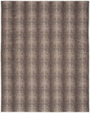 6' x 9' Brown and Ivory Leopard Print Power Loom Washable Non Skid Area Rug