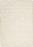 4' x 6' Ivory and Tan Geometric Hand Tufted Area Rug