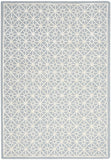 4' x 6' Light Blue and White Geometric Hand Tufted Area Rug