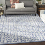 8' x 10' Gray and Ivory Geometric Hand Tufted Area Rug